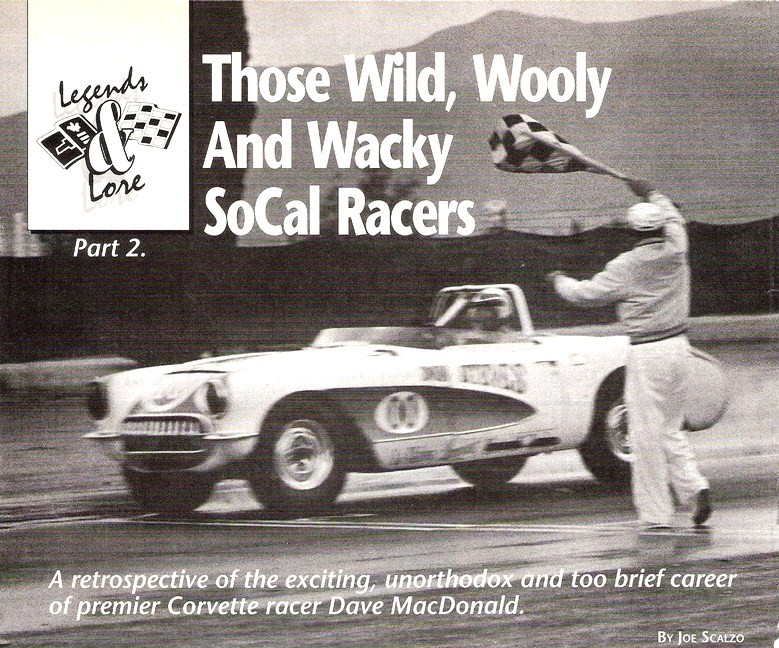 Dave MacDonald in Corvette wins at Pomona in 1960