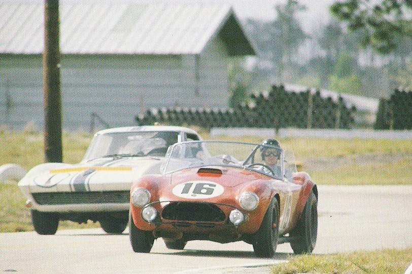 Dave MacDonald and Fireball Roberts co-drive the Shelby Cobra Roadster at the 12 HRS Sebring in 1963