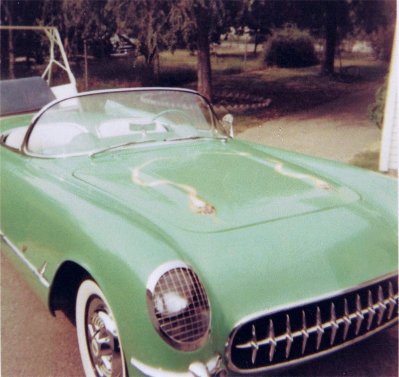 The Dave MacDonald 1955 Corvette at the 2010 Legends of Riverside event