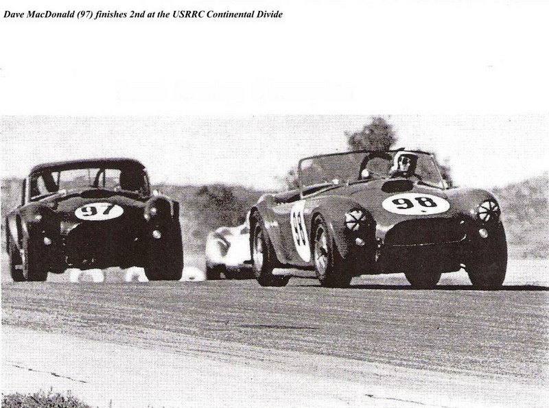 Dave MacDonald races the Cobra LeMans Hardtop at Continental Divide in 1963