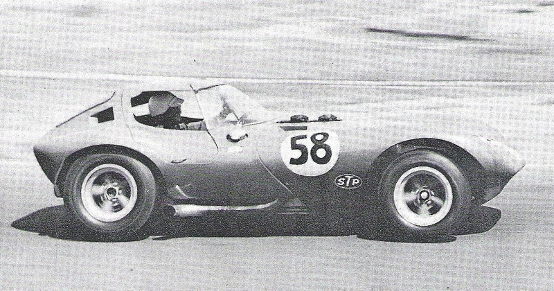 Dave MacDonald in the Carroll Shelby Lang Cooper King Cobra at Riverside International Raceway