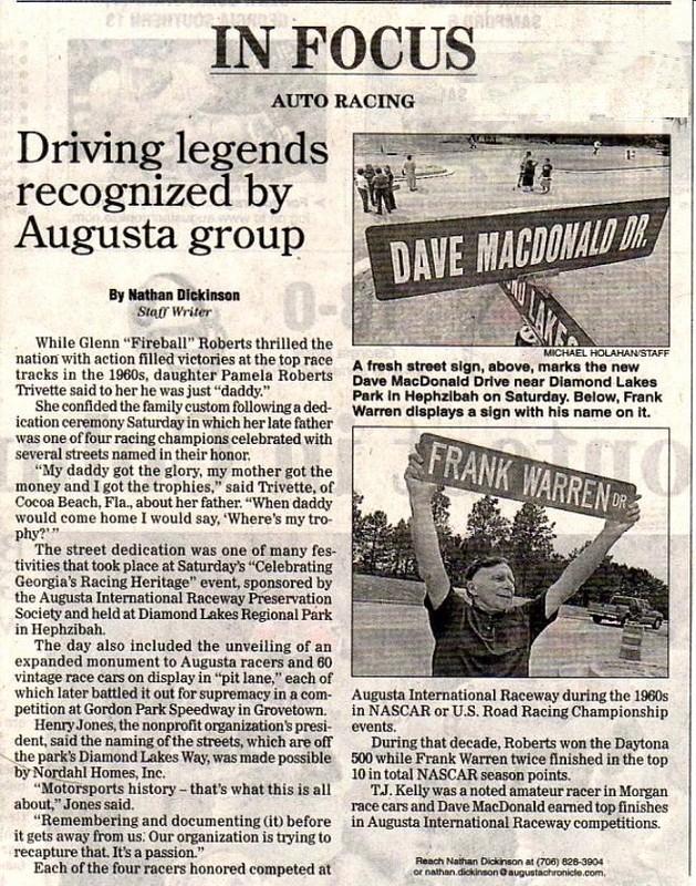 Dave MacDonald drives holman moody ford galaxie at Augusta International Raceway in 1964