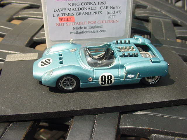 Fully restored Shelby King Cobra Dave MacDonald drove to victories in the LA Times Grand Prix & the Pacific Grand Prix in 1963