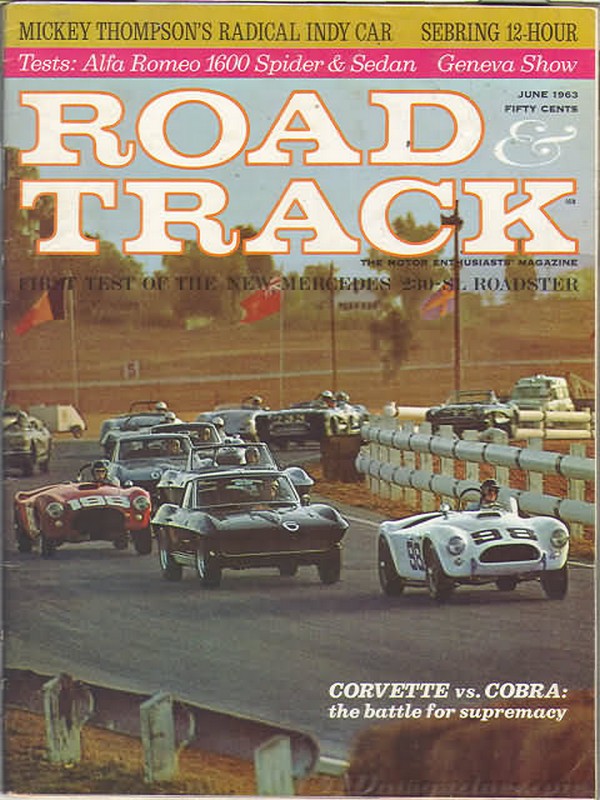 Dave MacDonald races the Carroll Shelby Cobra 260ci to its first ever win at Riverside International Raceway